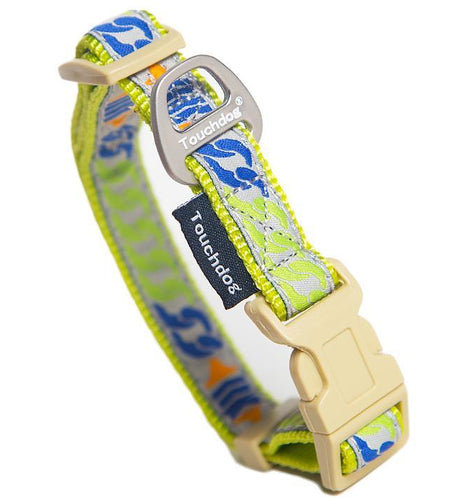 Touchdog 'Chain Printed' Tough Stitched Embroidered Collar and Leash