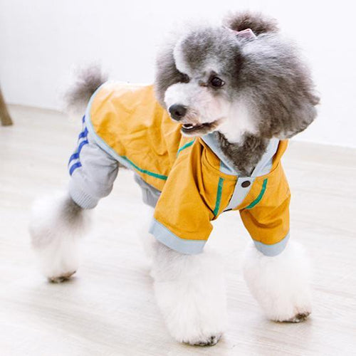 Load image into Gallery viewer, Touchdog 'Cloudburst' Reversible Fashion Waterproof Dog Raincoat
