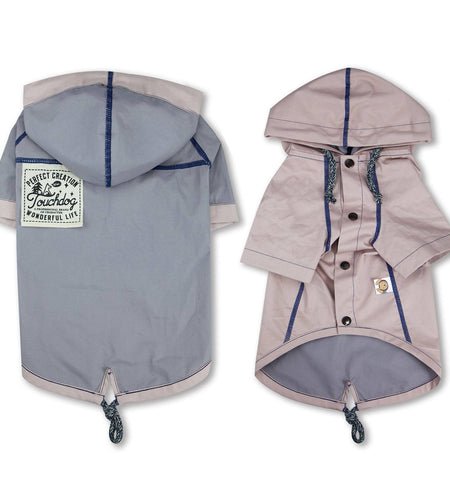 Touchdog 'Cloudburst' Reversible Fashion Waterproof Dog Raincoat