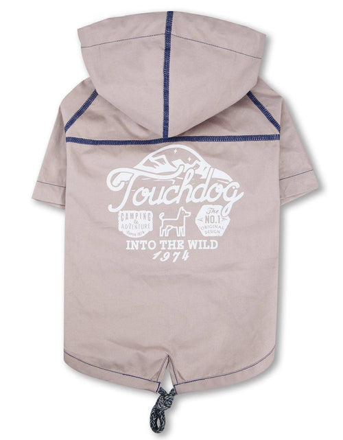 Load image into Gallery viewer, Touchdog 'Cloudburst' Reversible Fashion Waterproof Dog Raincoat
