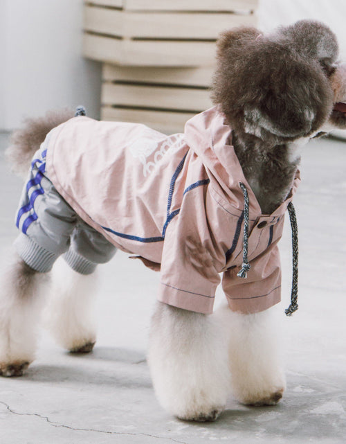 Load image into Gallery viewer, Touchdog 'Cloudburst' Reversible Fashion Waterproof Dog Raincoat
