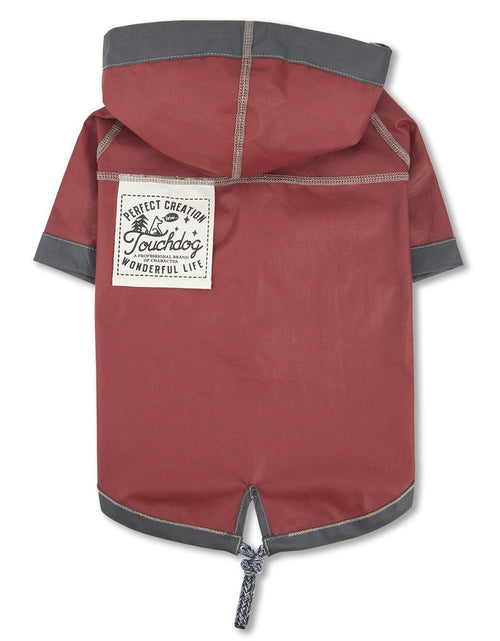 Load image into Gallery viewer, Touchdog 'Cloudburst' Reversible Fashion Waterproof Dog Raincoat
