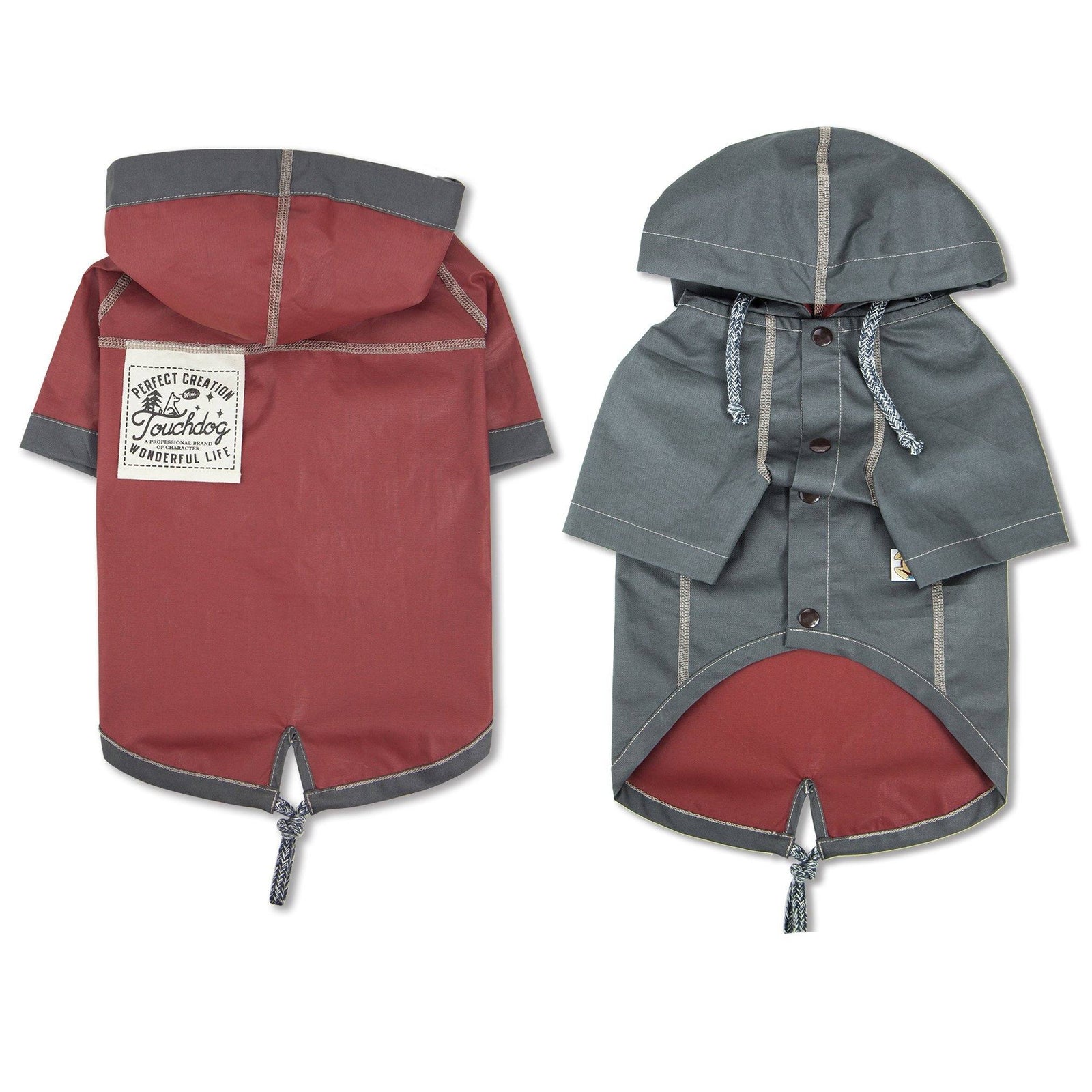 Touchdog 'Cloudburst' Reversible Fashion Waterproof Dog Raincoat