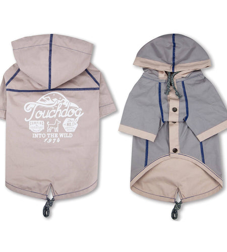 Touchdog 'Cloudburst' Reversible Fashion Waterproof Dog Raincoat