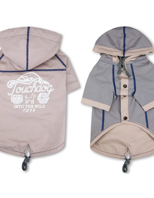 Load image into Gallery viewer, Touchdog 'Cloudburst' Reversible Fashion Waterproof Dog Raincoat
