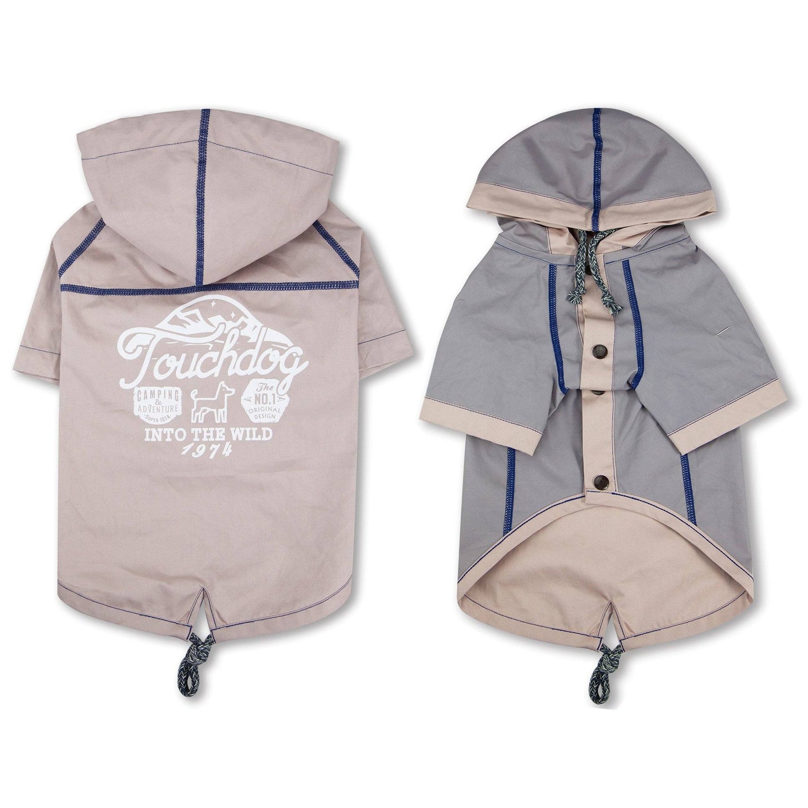 Touchdog 'Cloudburst' Reversible Fashion Waterproof Dog Raincoat