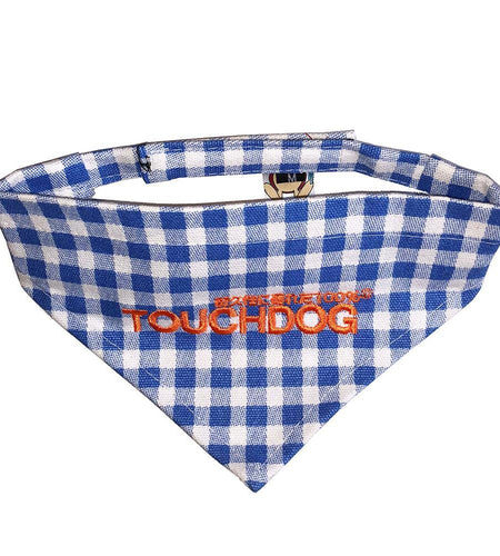 Touchdog Designer Hook-and-Loop Pet Bandana - Blue