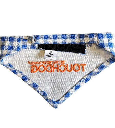 Touchdog Designer Hook-and-Loop Pet Bandana - Blue