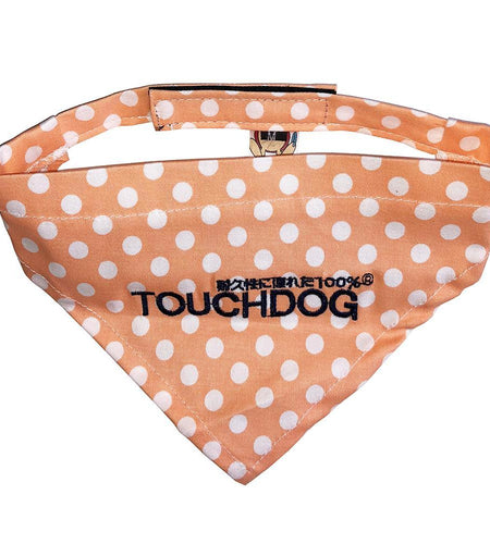 Touchdog Designer Hook-and-Loop Pet Bandana - Peach