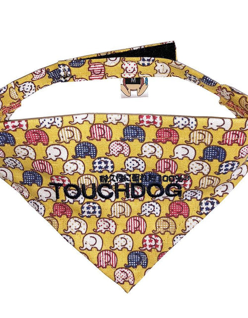 Load image into Gallery viewer, Touchdog Designer Hook-and-Loop Pet Bandana - Yellow
