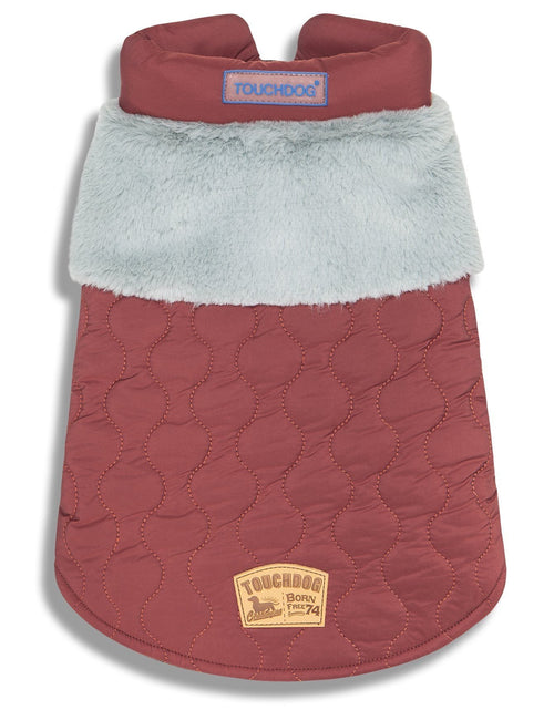 Load image into Gallery viewer, Touchdog 'Furrost-Bite' Fur and Fleece Designer Fashion Dog Jacket
