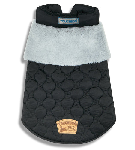 Touchdog 'Furrost-Bite' Fur and Fleece Designer Fashion Dog Jacket