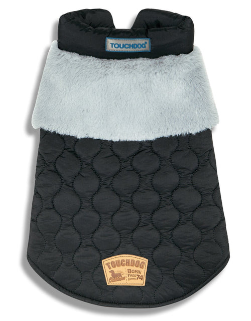 Load image into Gallery viewer, Touchdog 'Furrost-Bite' Fur and Fleece Designer Fashion Dog Jacket
