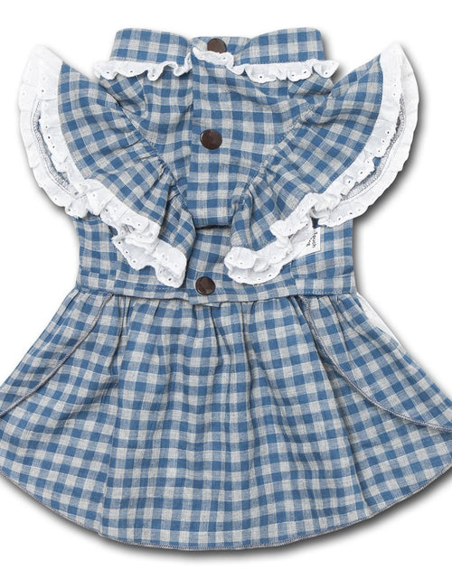 Load image into Gallery viewer, Touchdog 'I love Poochi' Classical Plaid Fashion Designer Dog Dress
