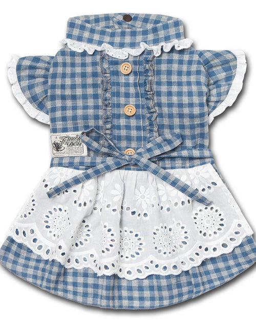 Load image into Gallery viewer, Touchdog 'I love Poochi' Classical Plaid Fashion Designer Dog Dress
