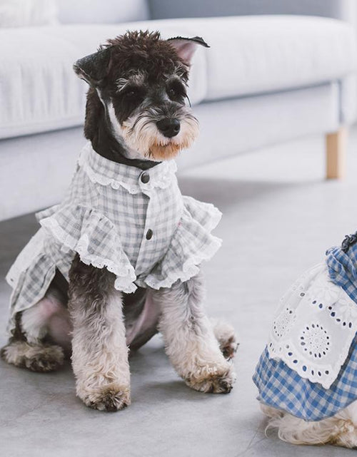 Load image into Gallery viewer, Touchdog 'I love Poochi' Classical Plaid Fashion Designer Dog Dress
