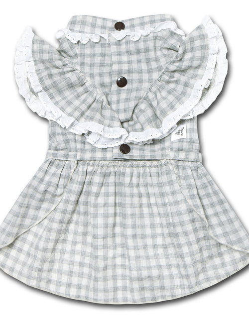Load image into Gallery viewer, Touchdog 'I love Poochi' Classical Plaid Fashion Designer Dog Dress
