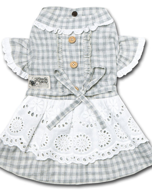 Load image into Gallery viewer, Touchdog 'I love Poochi' Classical Plaid Fashion Designer Dog Dress
