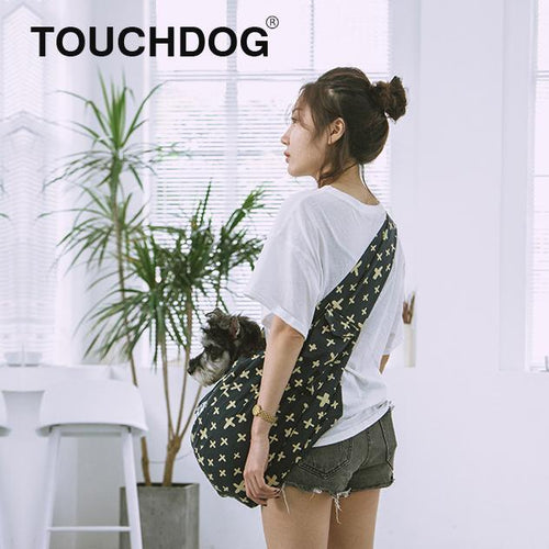 Load image into Gallery viewer, Touchdog 'Paw-Ease' Over-The-Shoulder Travel Sling Pet Carrier
