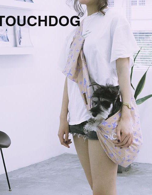 Load image into Gallery viewer, Touchdog 'Paw-Ease' Over-The-Shoulder Travel Sling Pet Carrier
