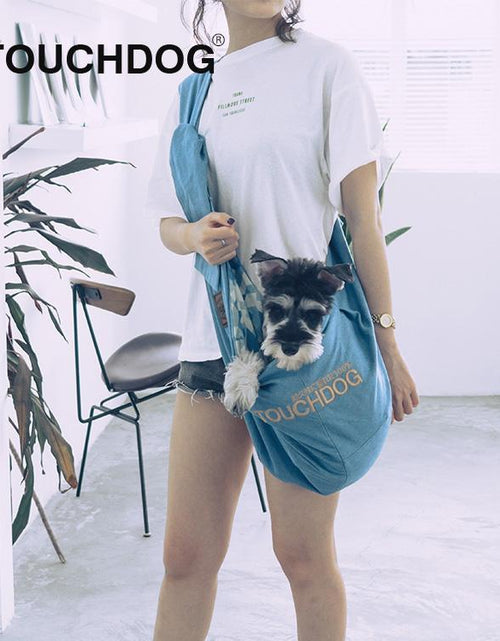 Load image into Gallery viewer, Touchdog 'Paw-Ease' Over-The-Shoulder Travel Sling Pet Carrier
