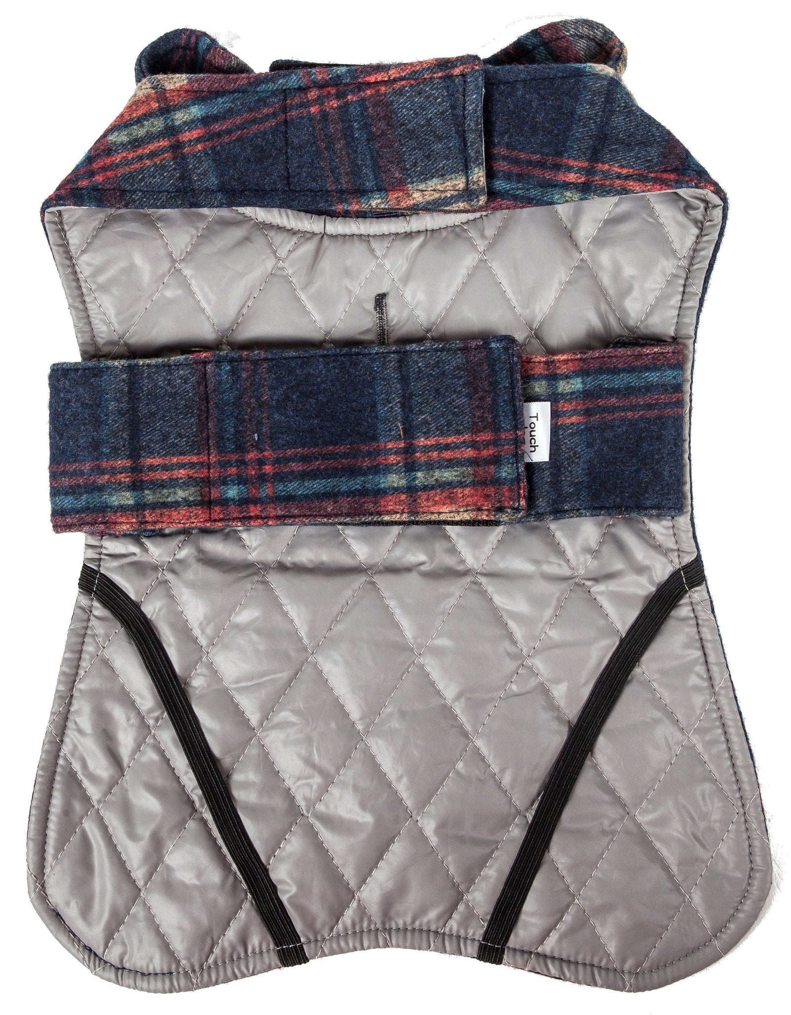 Touchdog ® 2-In-1 Tartan Plaid Dog Jacket and Matching Reversible Dog Mat