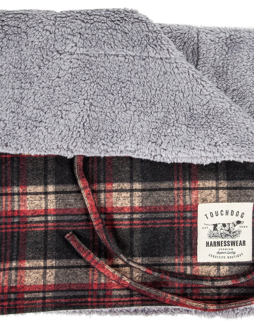 Load image into Gallery viewer, Touchdog ® 2-In-1 Tartan Plaid Dog Jacket and Matching Reversible Dog Mat
