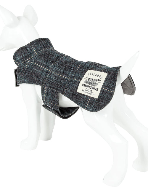 Load image into Gallery viewer, Touchdog ® 2-In-1 Windowpane Plaid Matching Dog Jacket and Reversible Dog Mat

