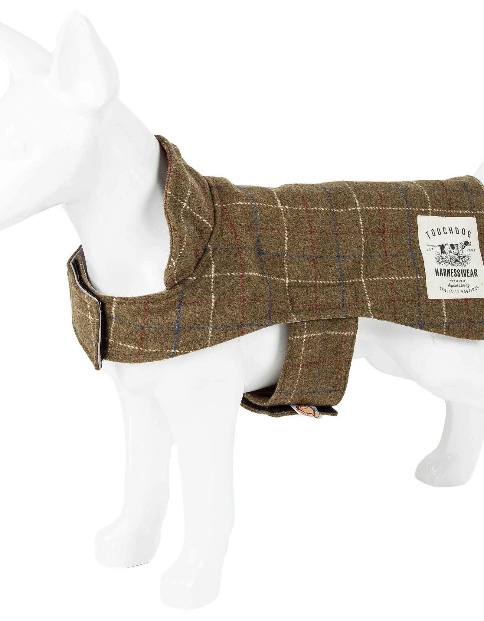 Touchdog ® 2-In-1 Windowpane Plaid Dog Jacket and Matching Reversible Dog Mat
