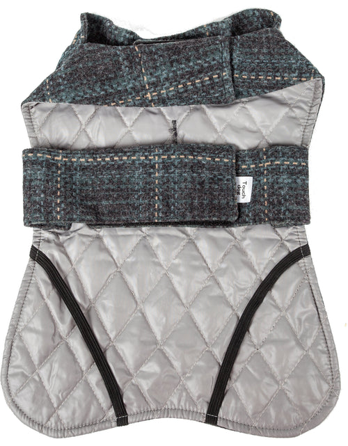 Load image into Gallery viewer, Touchdog ® 2-In-1 Windowpane Plaid Matching Dog Jacket and Reversible Dog Mat
