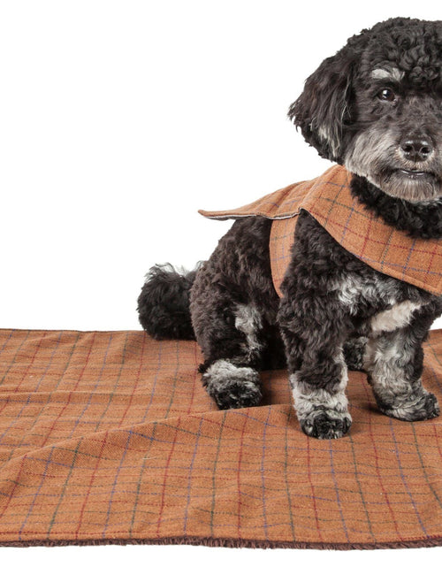 Load image into Gallery viewer, Touchdog ® 2-In-1 Windowpane Plaid Dog Jacket and Matching Reversible Dog Mat
