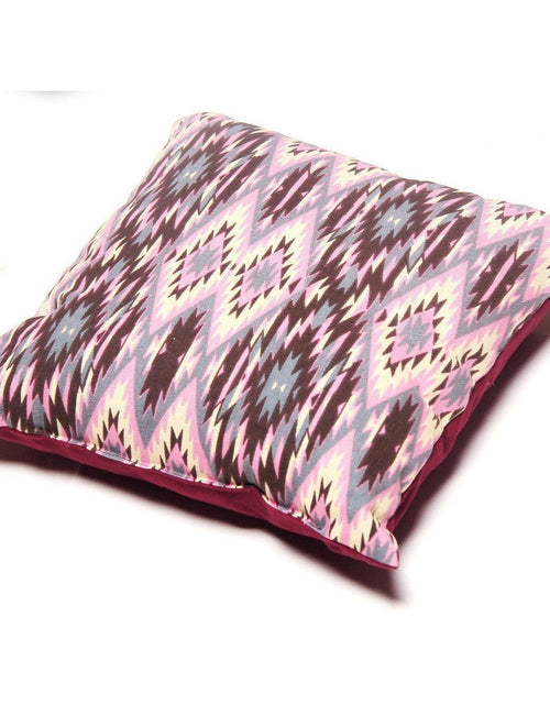 Load image into Gallery viewer, Touchdog ® '70's Vintage-Tribal' 2-in-1 Collapsible Squared Dog and Cat Bed

