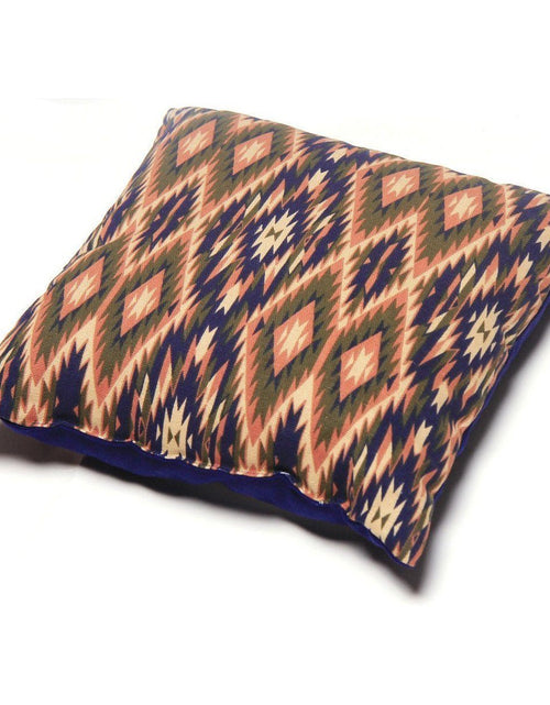 Load image into Gallery viewer, Touchdog ® '70's Vintage-Tribal' 2-in-1 Collapsible Squared Dog and Cat Bed
