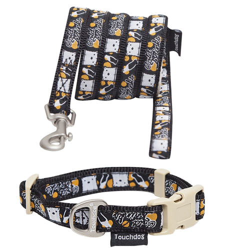 Touchdog ® 'Caliber' Designer Embroidered Fashion Pet Dog Leash and Collar Combination