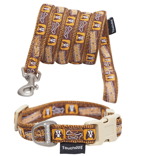 Touchdog ® 'Caliber' Designer Embroidered Fashion Pet Dog Leash and Collar Combination
