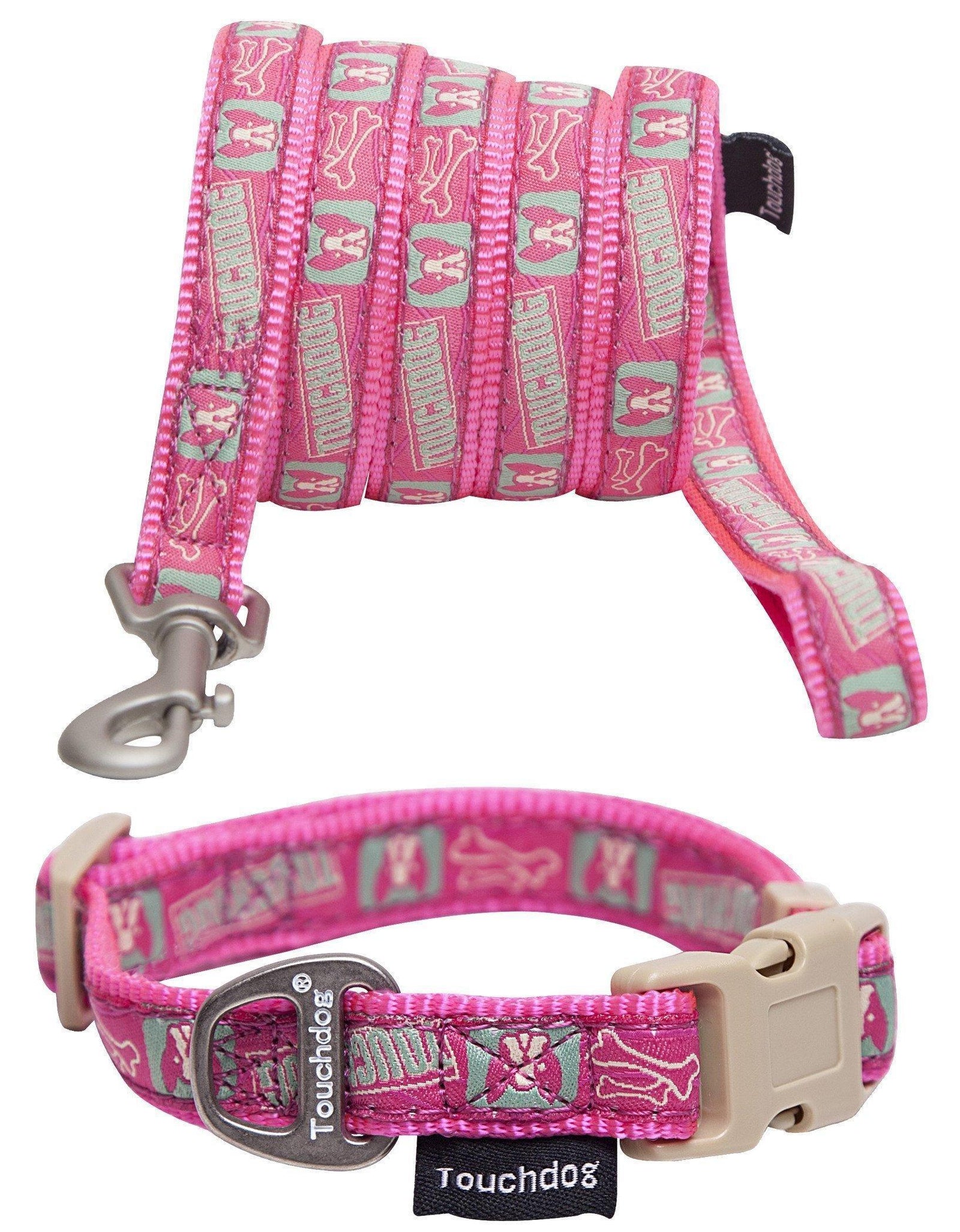 Touchdog ® 'Caliber' Designer Embroidered Fashion Pet Dog Leash and Collar Combination
