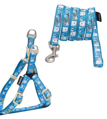 Touchdog ® 'Caliber' Embroidered Designer Fashion Pet Dog Leash and Harness Combination