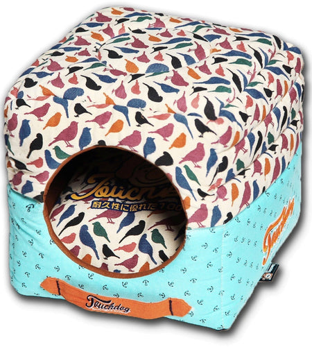 Touchdog ® 'Chirpin-Avery' 2-in-1 Collapsible Squared Dog and Cat Bed