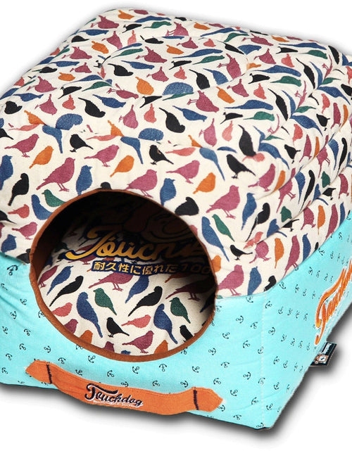 Load image into Gallery viewer, Touchdog ® 'Chirpin-Avery' 2-in-1 Collapsible Squared Dog and Cat Bed
