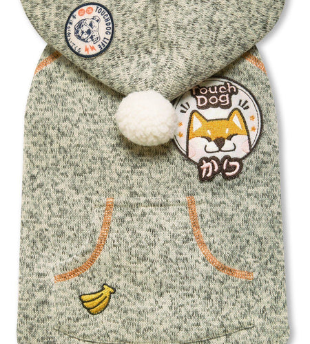 Touchdog ® Hippie Embellished Sleeveless Pompom Hooded Fashion Dog Sweater