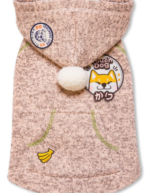 Load image into Gallery viewer, Touchdog ® Hippie Embellished Sleeveless Pompom Hooded Fashion Dog Sweater
