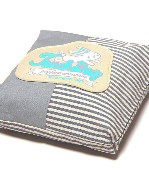 Load image into Gallery viewer, Touchdog ® 'Polka-Striped' Designer Premium Squared Dog Bed

