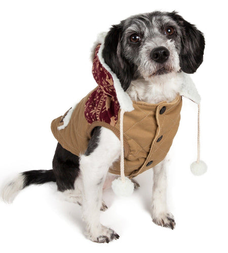 Touchdog ® 'Snowadayz' Pom Pom Hooded Fashion Dog Jacket