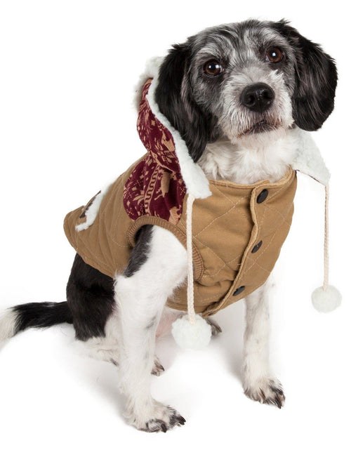 Load image into Gallery viewer, Touchdog ® 'Snowadayz' Pom Pom Hooded Fashion Dog Jacket
