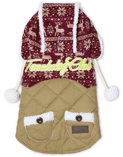 Load image into Gallery viewer, Touchdog ® 'Snowadayz' Pom Pom Hooded Fashion Dog Jacket
