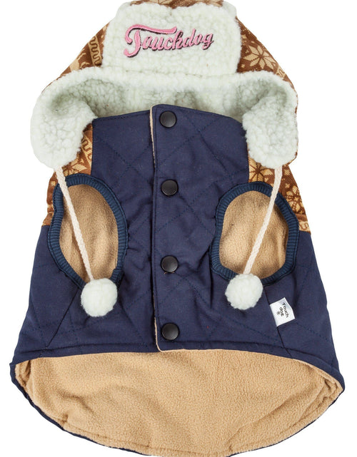 Load image into Gallery viewer, Touchdog ® 'Snowadayz' Pom Pom Hooded Fashion Dog Jacket
