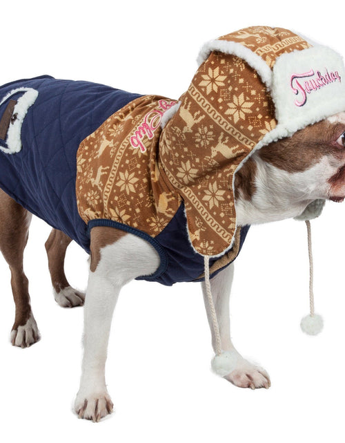 Load image into Gallery viewer, Touchdog ® 'Snowadayz' Pom Pom Hooded Fashion Dog Jacket

