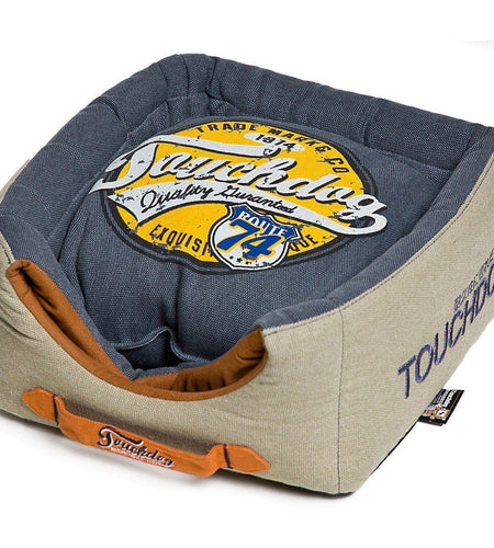 Touchdog ® 'Vintage Squared' 2-in-1 Convertible and Collapsible Dog and Cat Bed