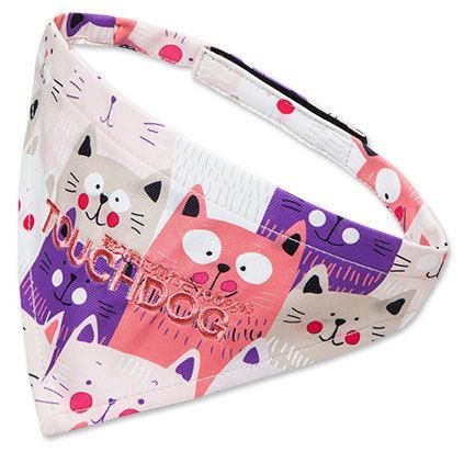 Load image into Gallery viewer, Touchdog ®'Head-Popper' Fashion Designer Printed Hook-and-Loop Dog Bandana
