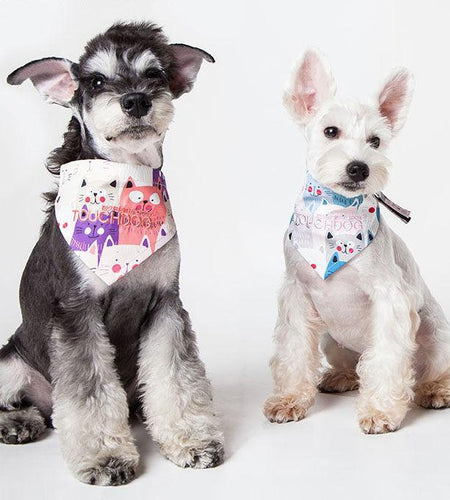 Touchdog ®'Head-Popper' Fashion Designer Printed Hook-and-Loop Dog Bandana